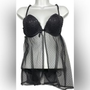 NWOT VS BLK Sexy Little Things Nightgown, 36D. *P1060